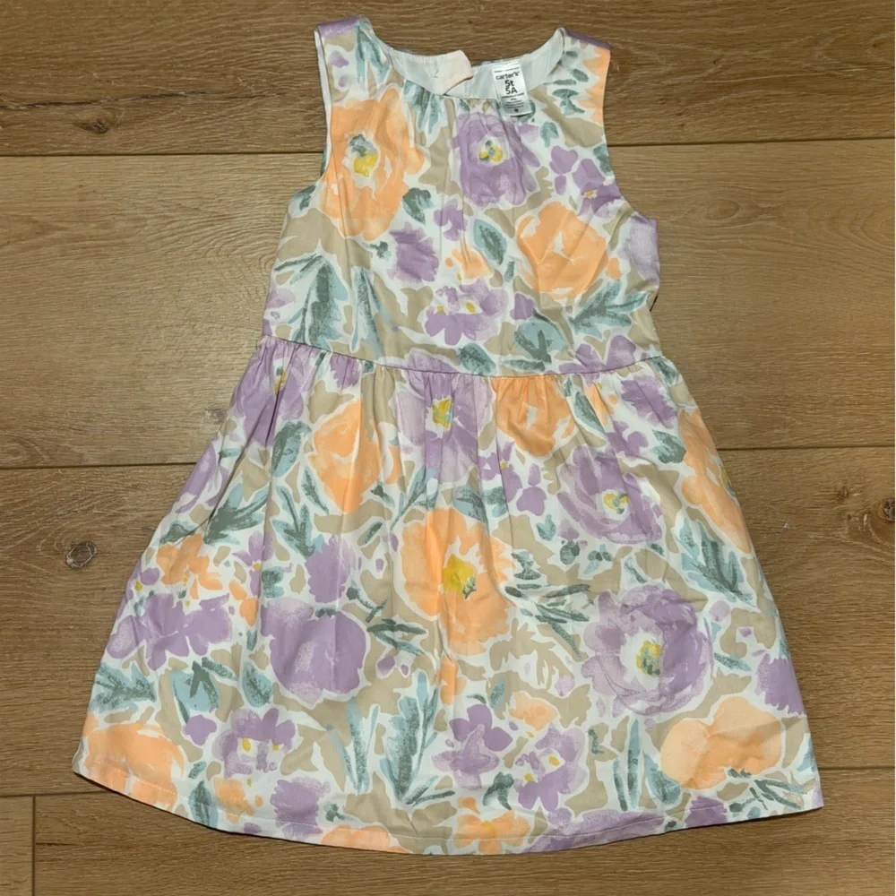 NWOT Carter’s Floral Sateen Easter Dress